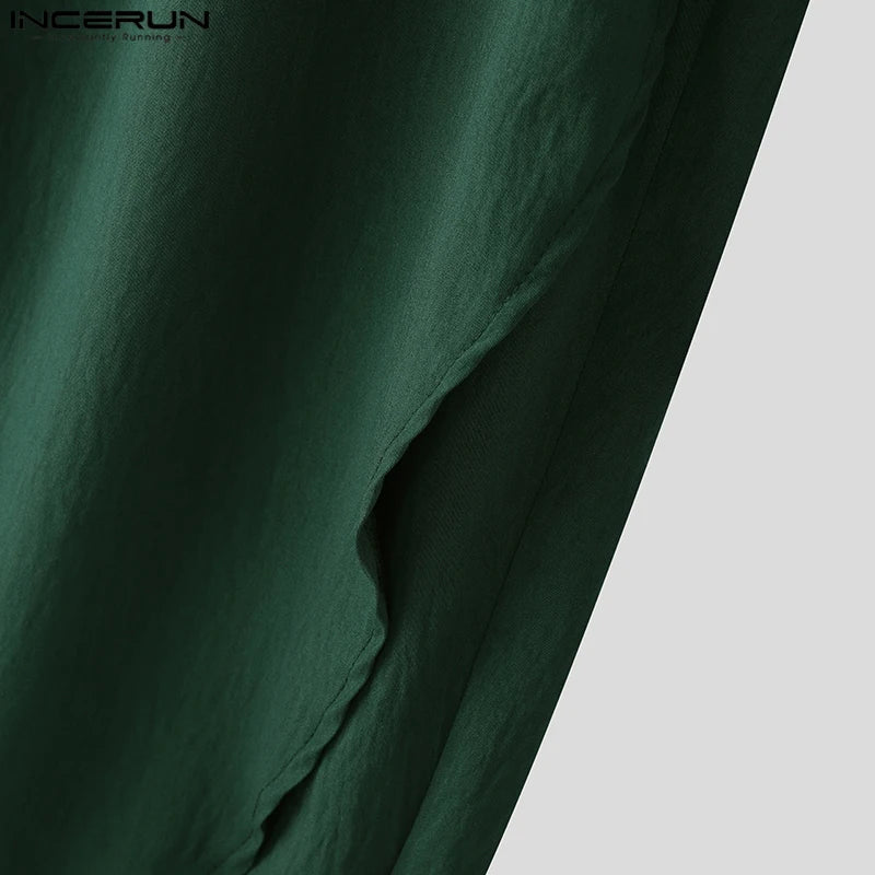 Fashion INCERUN Summer Spring Men Casual Pants Harem Pant Pleated Long Trousers Streetwear Oversize Men's Clothing S-5XL