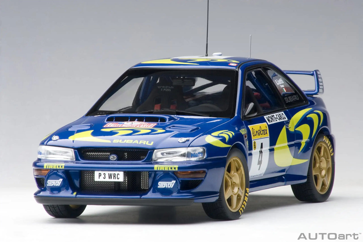 AUTOART Die-cast car model 1/18 Subaru Impreza WRC Rally of Monte Carlo  Static display car models