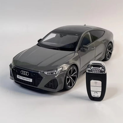 Key Remote Control Version 1:18 AUDI RS7 Alloy Sports Car Model Diecast Metal Racing Vehicle Car Model Sound Light Toy Gift