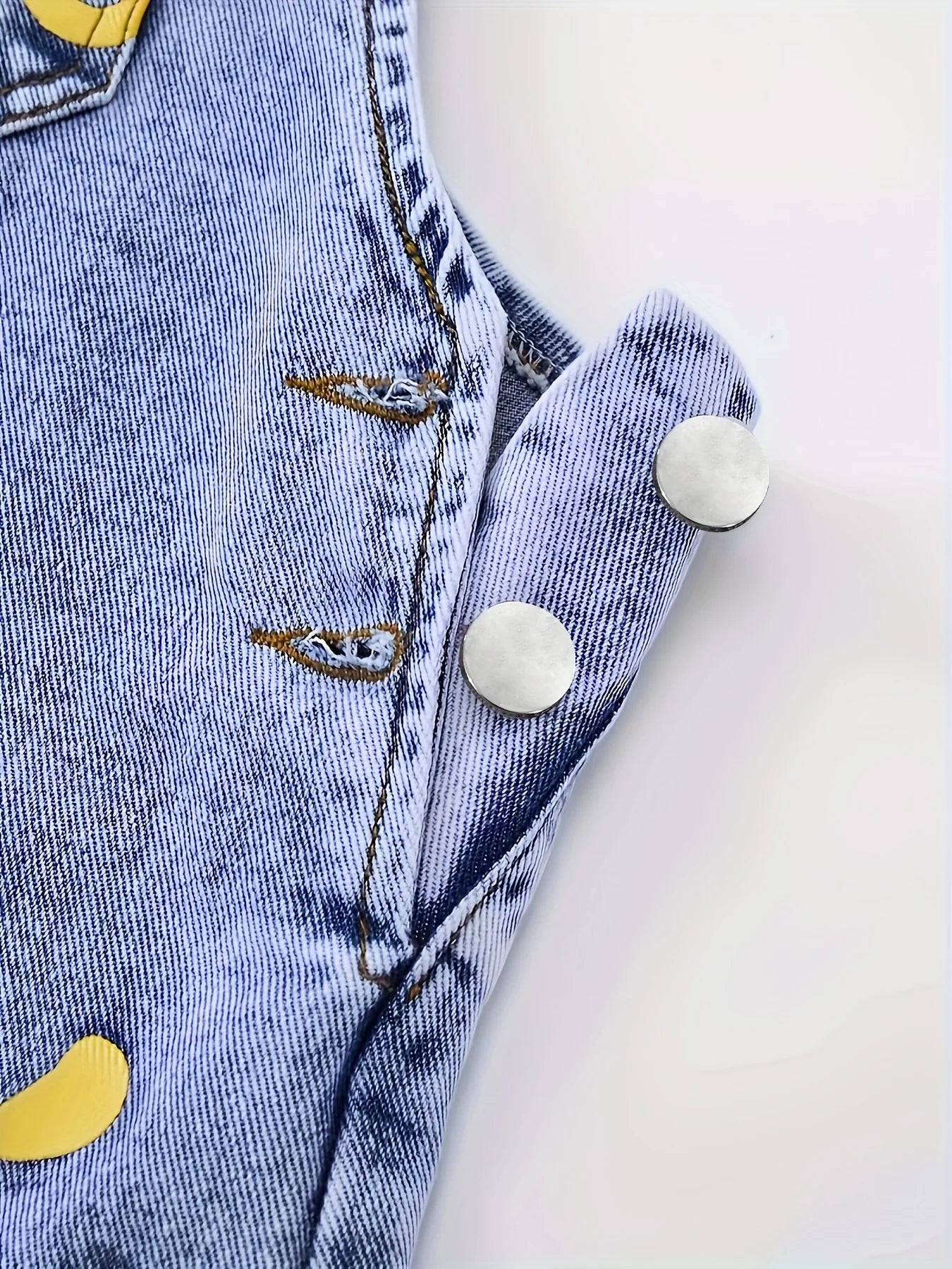 Girl's Y2K sunflower pattern printed straight and loose denim drawstring pants, workwear type drawstring pants.
