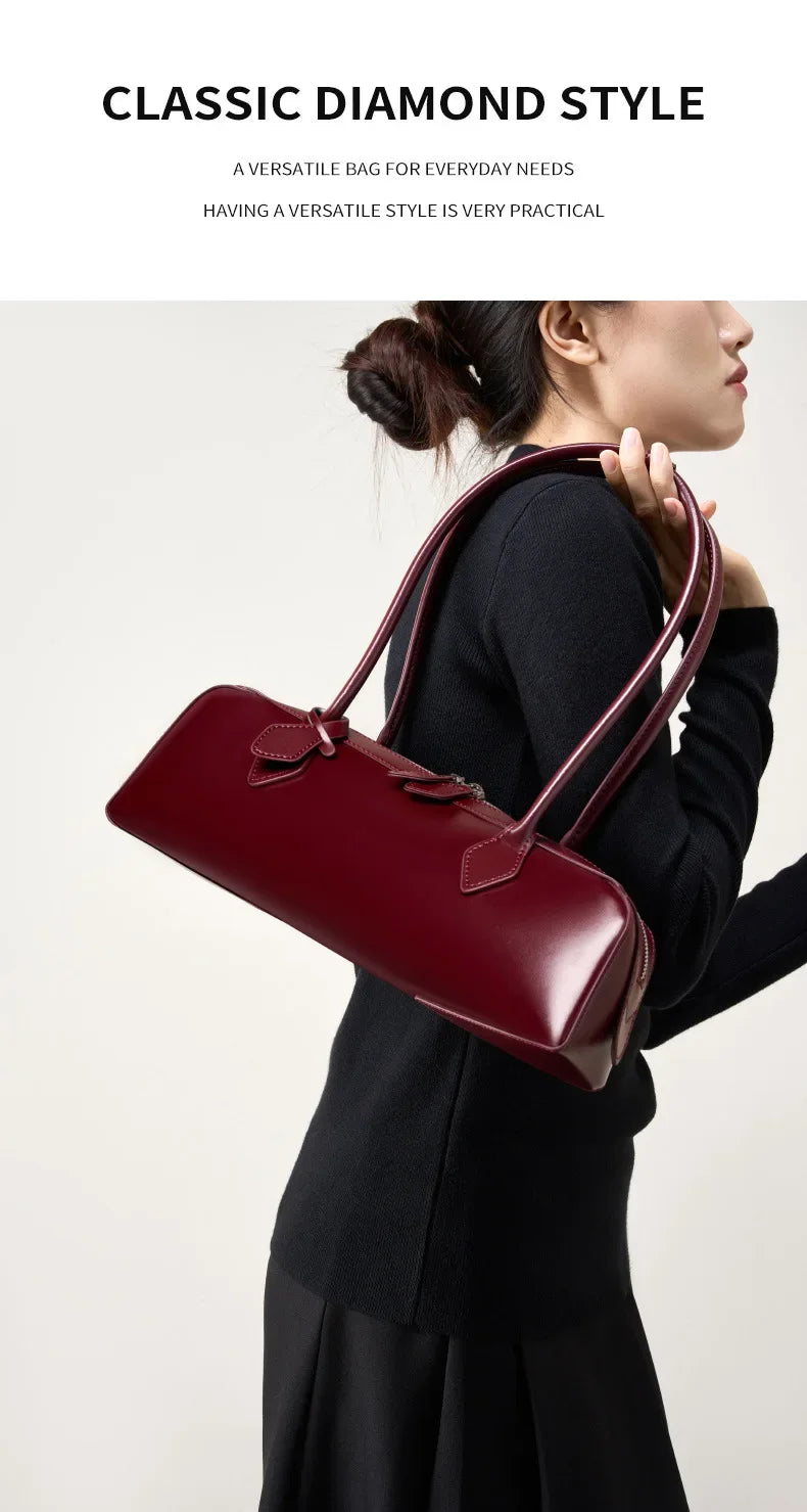 Genuine leather bag woman  luxury bag vintage long shoulder bag Handbags ladies underarm Bag Shopping bag