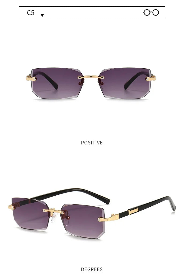 Fashion Punk Square Sunglasses Women Luxury Brand Small Frame Sun Glasses Female Rectangle Metal Mirror Oculos De Sol