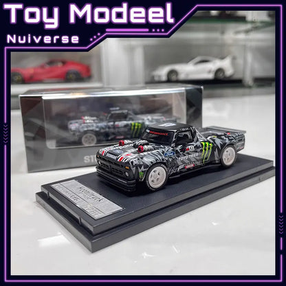 SW 1:64 Mustang Hoonicorn F-150 Monster Energy Tianmen Mountain High Detail Diecast Alloy Car Model Display Collect Perfect Gift