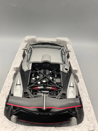 Autoart 1:18 VENENO Gray Simulation Limited Edition All Open Alloy Metal Static Car Model Toy Gift