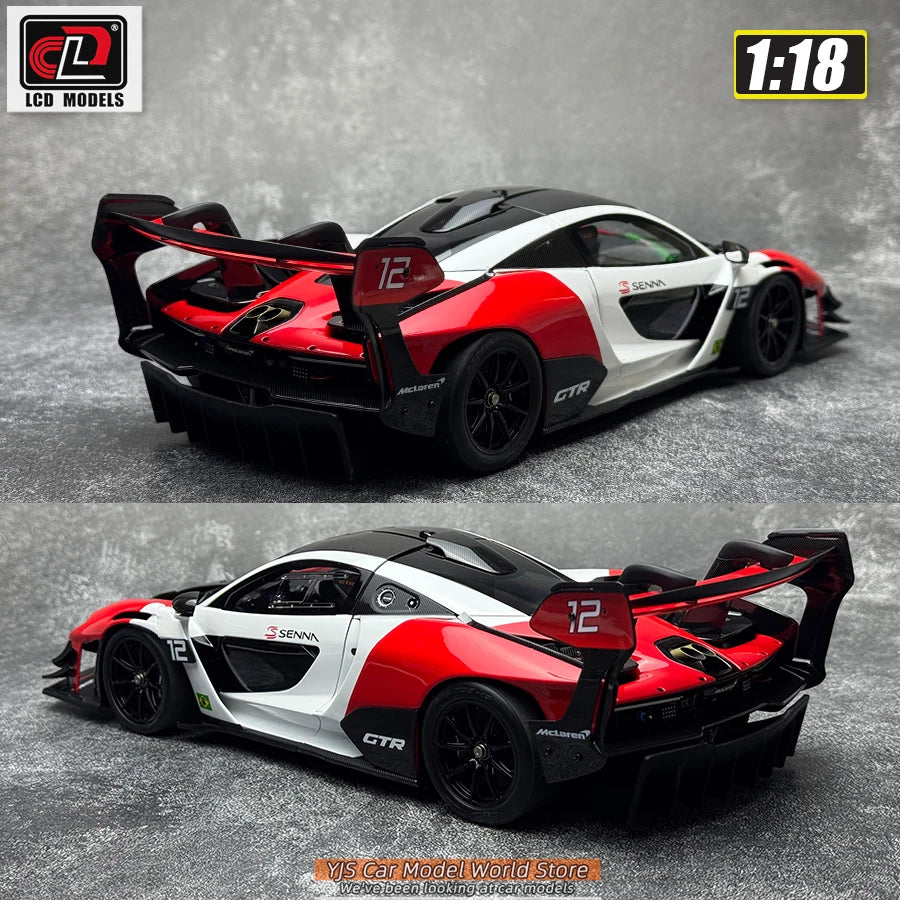 LCD Diecast car model 1:18 McLaren Senna GTR car model metal static display collection