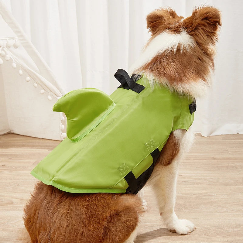 Summer Pet Swim Life Vest Jacket Adjustable Dog Swimsuit with Rescue Handle for Small Medium Dogs Ripstop Corgi Safety Clothes