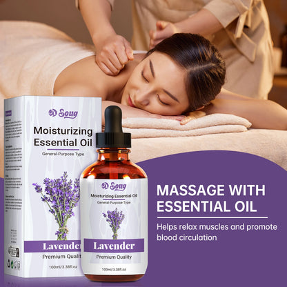 100ml Lavender Plant Essential Oil Massage SPA Moisturizing Comfortable Calming Nourishing and Moisturizing  Essence No Additive