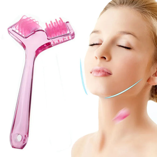 New Pink Roller Massager Facial Massage Face Lifting Body Slimming Muscle Pressure Acupoint Stimulation Body Manual Masssager