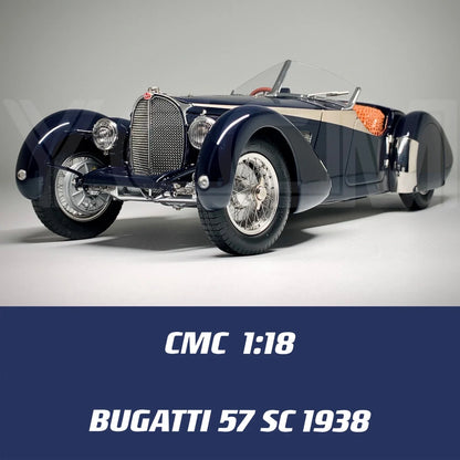 CMC 1:18 57SC 1938 Convertible Simulation Limited Edition All Open Alloy Metal Static Car Model Toy Gift