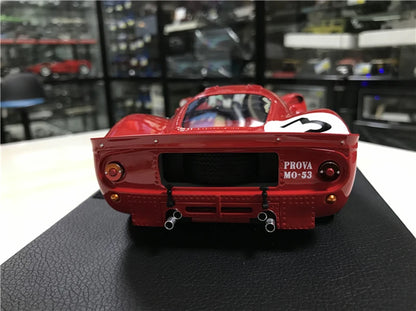 Top 1:18 Scale 330P4 1967 Sports Car Simulation Resin Car Model Toy Adult Fans Collection Gift Display Souvenir