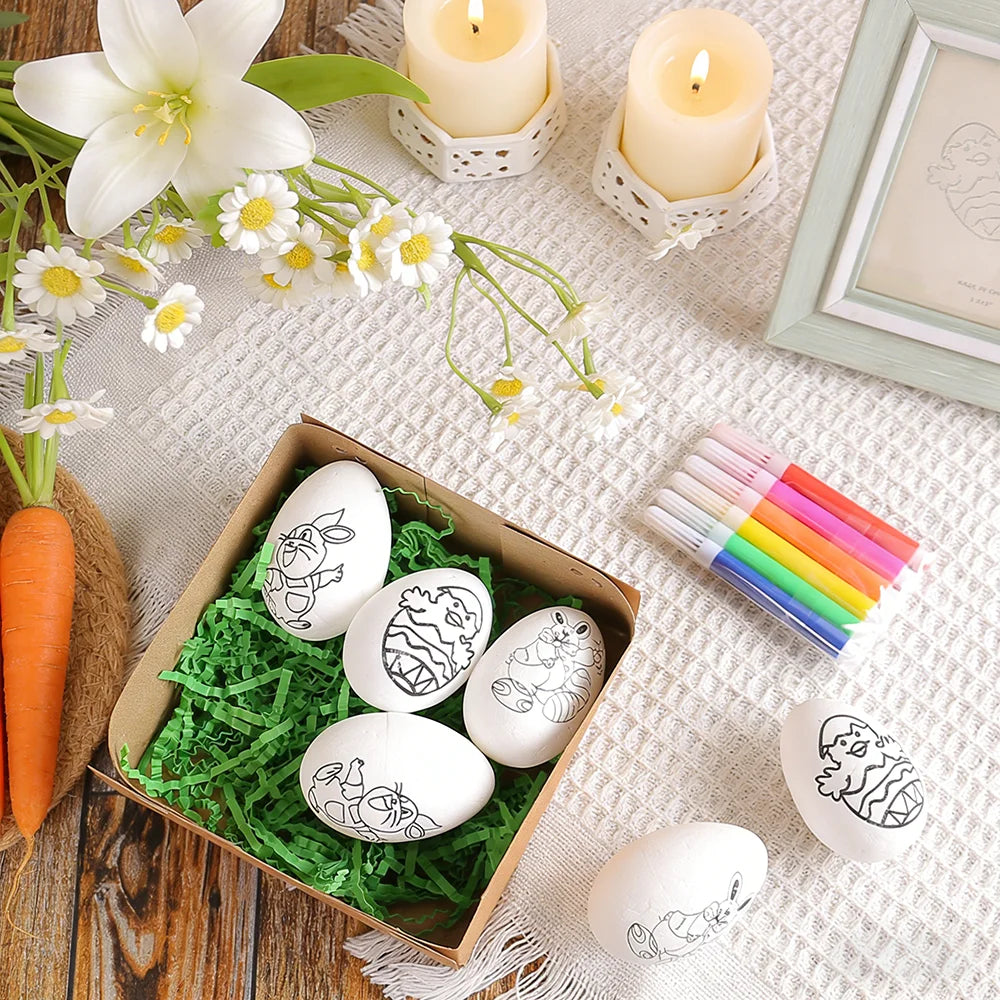 DIY Hand-Painted Easter Eggs, Easter Home Décor, Creative Easter Gift for Easter Party