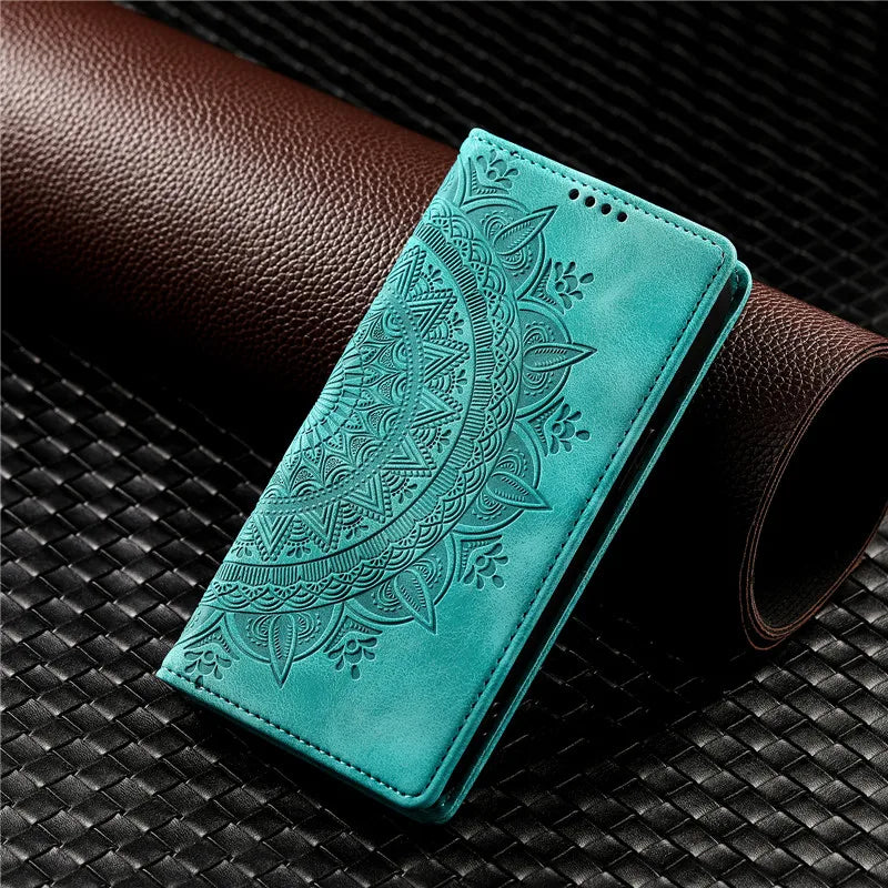Wallet Luxury Phone Case For Xiaomi Redmi 9A 9C NFC Note 9S 9 Pro Max Redmi9 Power 9T Leather Magnetic Flip Cover Totems Coque
