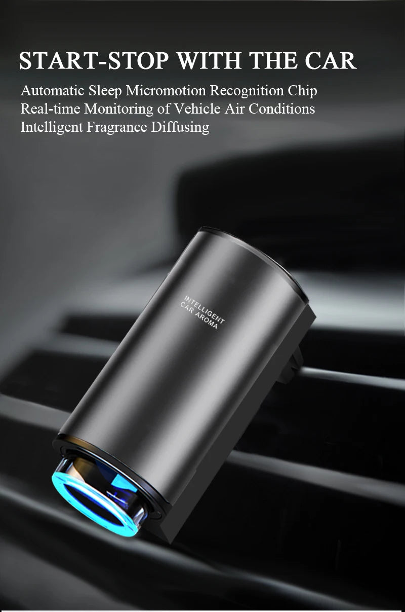 Car Air Freshener Electric Auto Air Diffuser Aroma Car Air Vent Essential Oil Mist Grain Oil Aromatherapy Perfume Fragrance