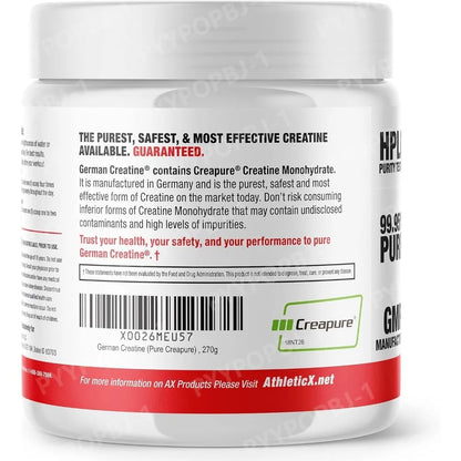 Micronized Creatine Monohydrate Powder, 99.99% Pure Creapure for Muscle Growth, Strength & Performance, Supports Muscle Recover