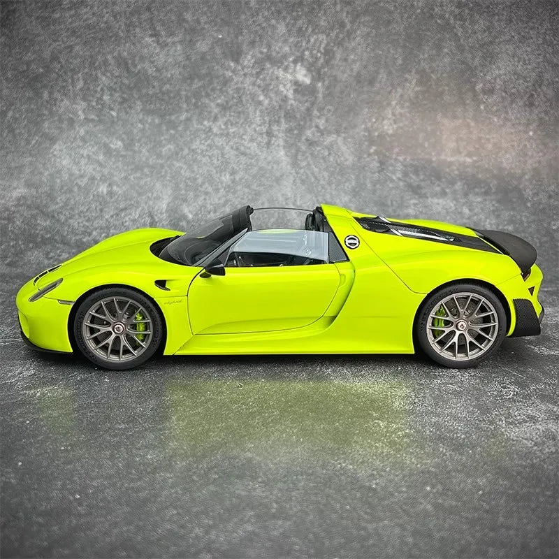 AUTOART car model simulation 1/18 Porsche 918 Car Model alloy room ornament display cars model boy collection christmas gift