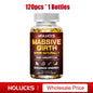 Massive Girth Supplement Capsules for Men, Testosterone Boost, Enhanced Size, Strength, Energy, Endurance, Immune Suppport
