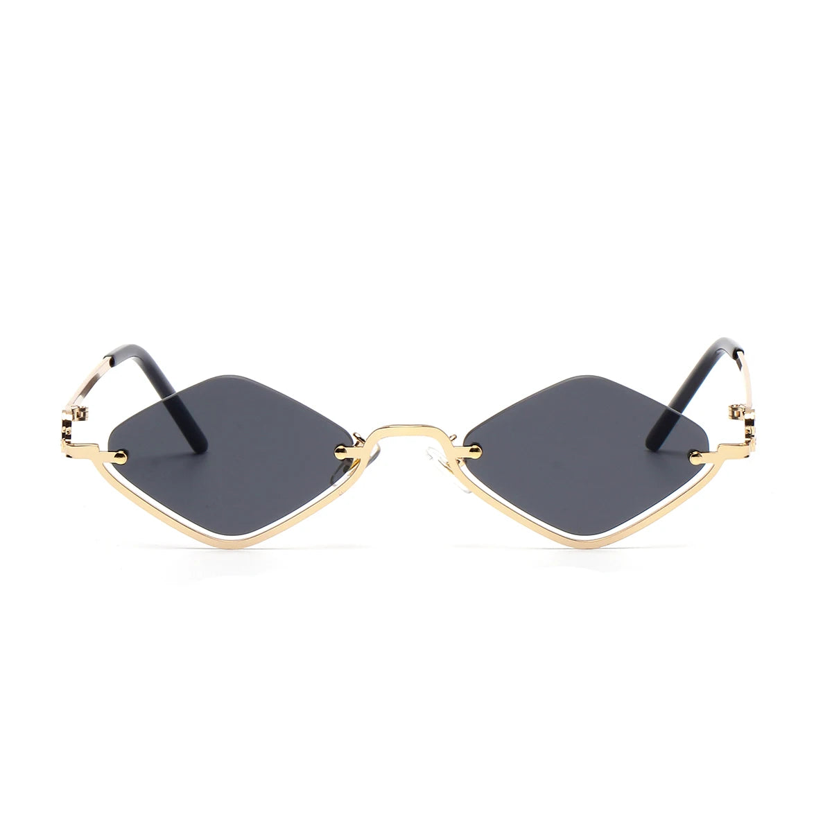 Small Frame Hexagon Sunglasses Women 2026 Luxury Brand Metal Rimless Rhombus Sun Glasses For Female Retro Polygon Eyewear UV400