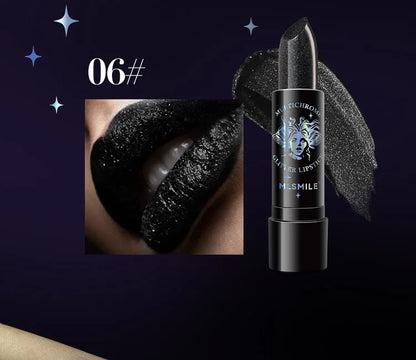 Glitter Lipstick Waterproof Long Lasting Diamond Pearlescent Metallic Lipstick Black Lipgloss Women Lips Makeup Cosmetic  - 6Colors
