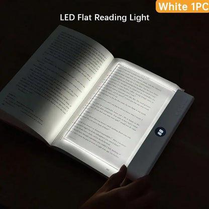 Book Light, Rechargeable Clear LED Flat Reading Light With & Timer, Dimmable Panel Plate Lamp Book Full Page Light For Reading In Bed At Night,Funny Gifts For Readers