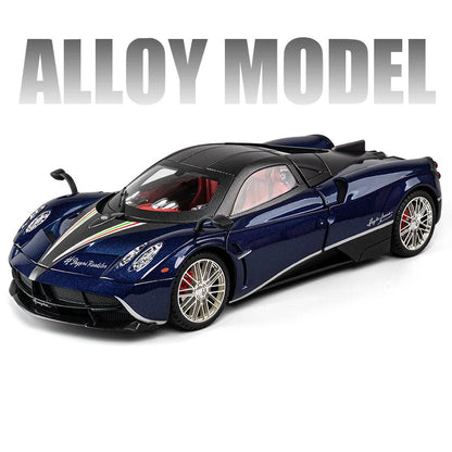 Pagani Huayra Dinastia 1:18 Alloy Racing Car Model Diecasts Metal Sports Car Vehicles Model Simulation Sound Light Kids Toy Gift