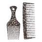1/2/3pcs Leopard Print Comb Set Anti-Static Wide Teeth Afro Braid Fork Comb Rat Tail Curly Hair Styling Tools