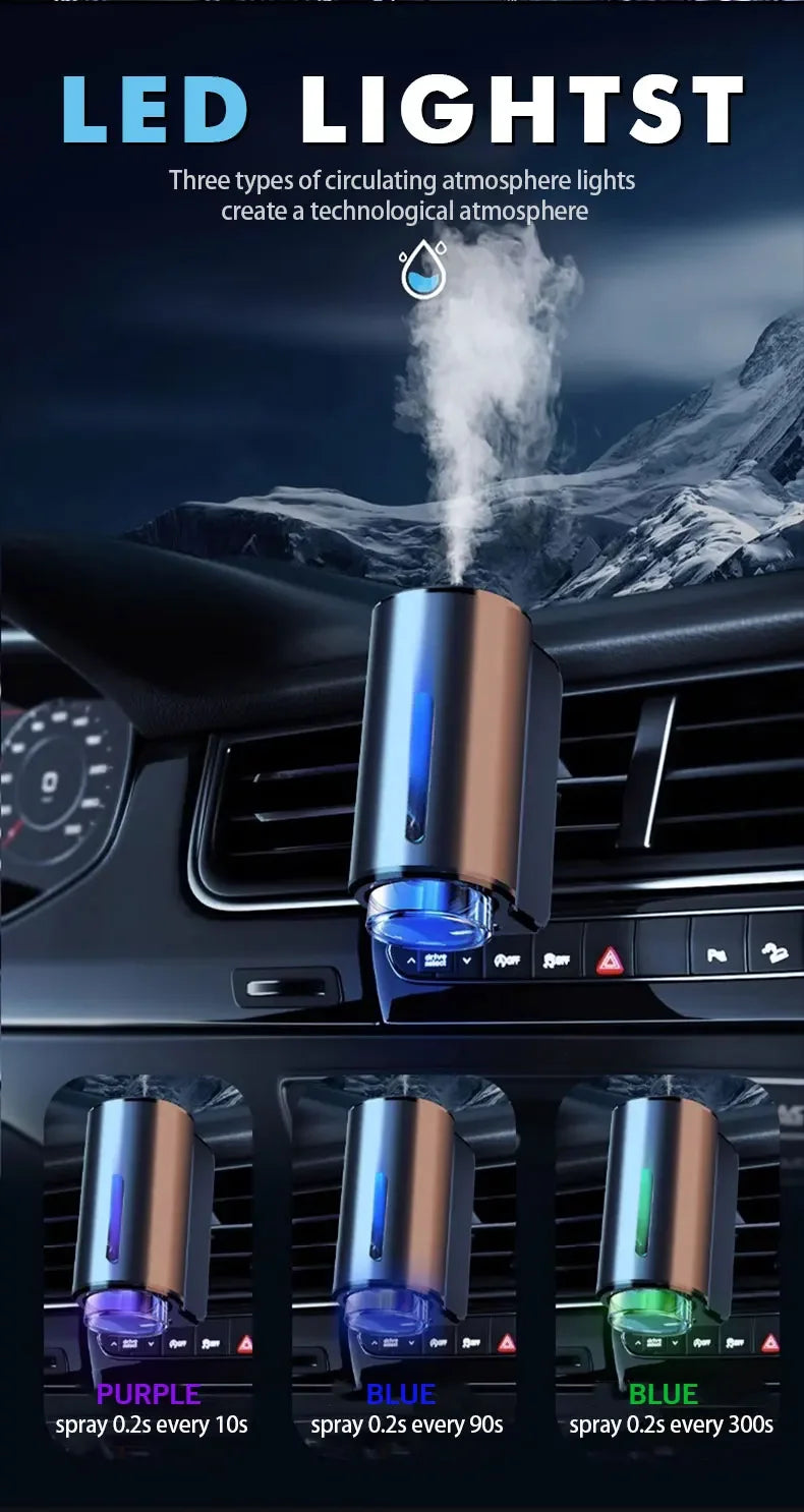Car Air Vent Aromatherapy Humidifier Portable Electric Mist Diffuser Auto Odor Removal Freshener