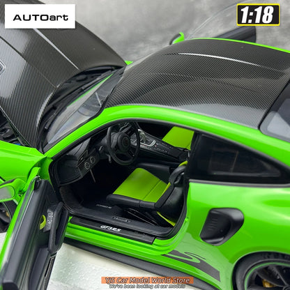 AUTOART 1/18 Scale New Porsche 911 (991.2) GT3 RS Weissach Package Car model Sports car Static collection