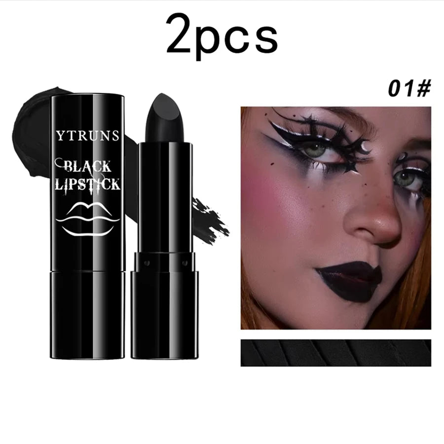 Matte Black Waterproof Lipstick – Long‑Lasting Dark Gothic Makeup