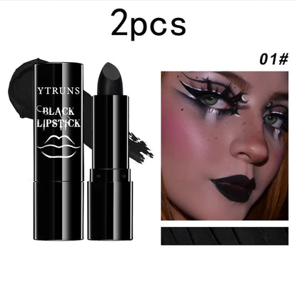 Matte Black Waterproof Lipstick – Long‑Lasting Dark Gothic Makeup