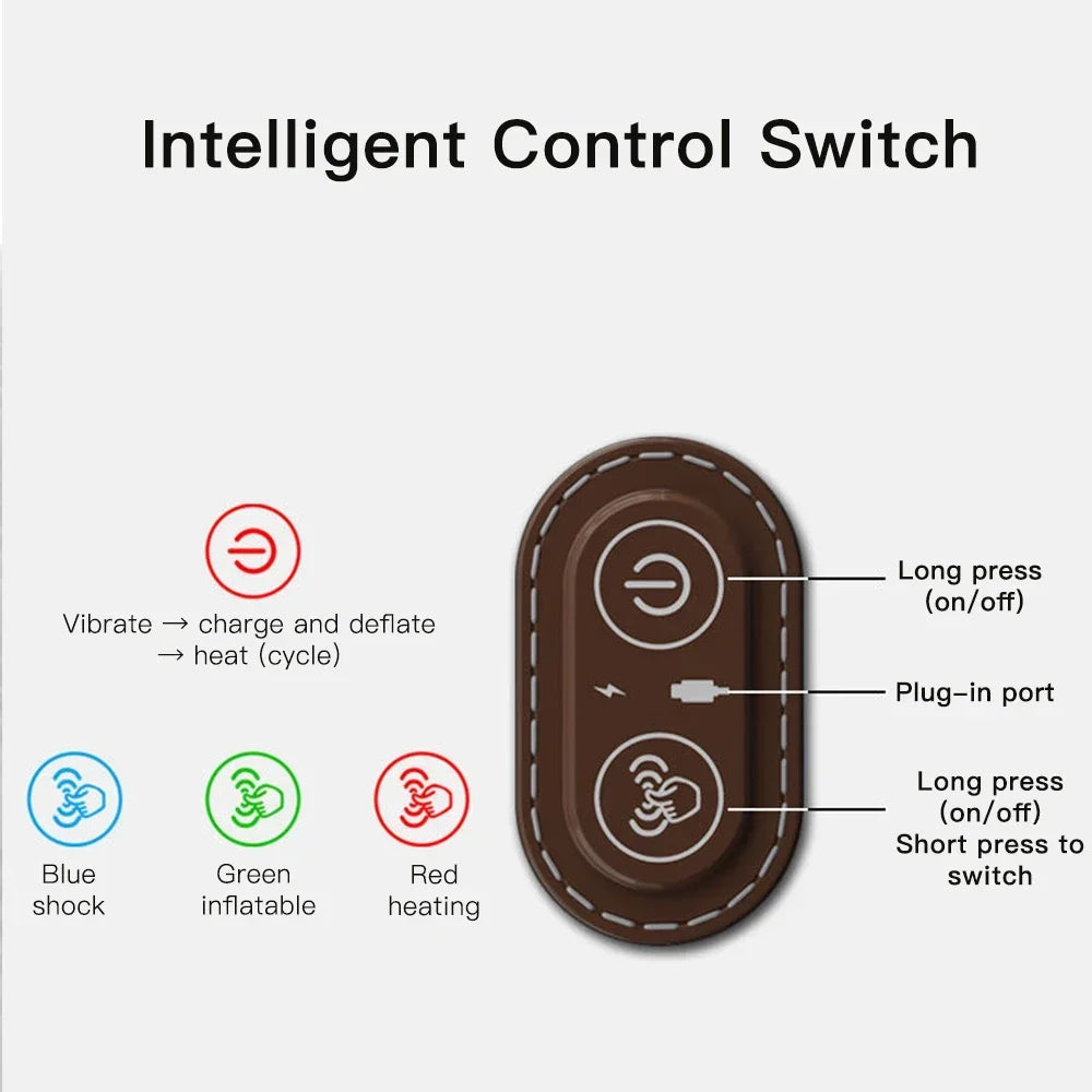 Electric Neck Massager Pillow Cervical Stretcher Heating Vibration Massage Back Traction Orthopedic Sleeping Pillows Support