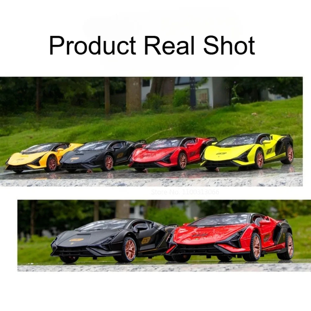 BYD YANGWANG U9 1:24 Cars Miniature Models Toys Wheel Shock Absorption Light Music Supercar