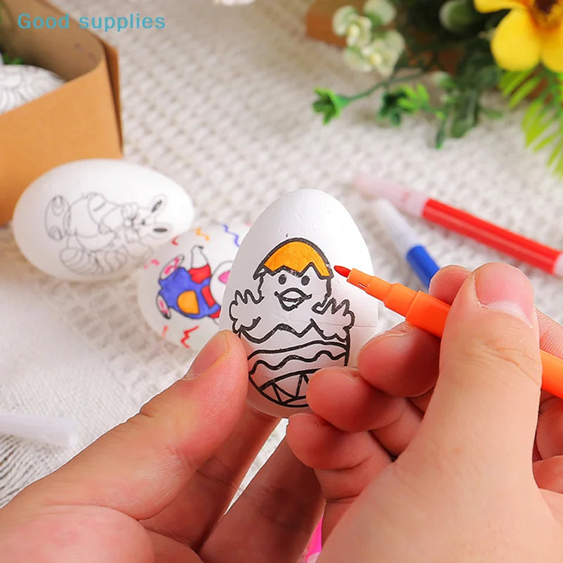 Cartoon Bunny Easter DIY Hand-Painted Eggs Kit - Children's Handmade Painting Gift Easter Decorative Artwork for Kids