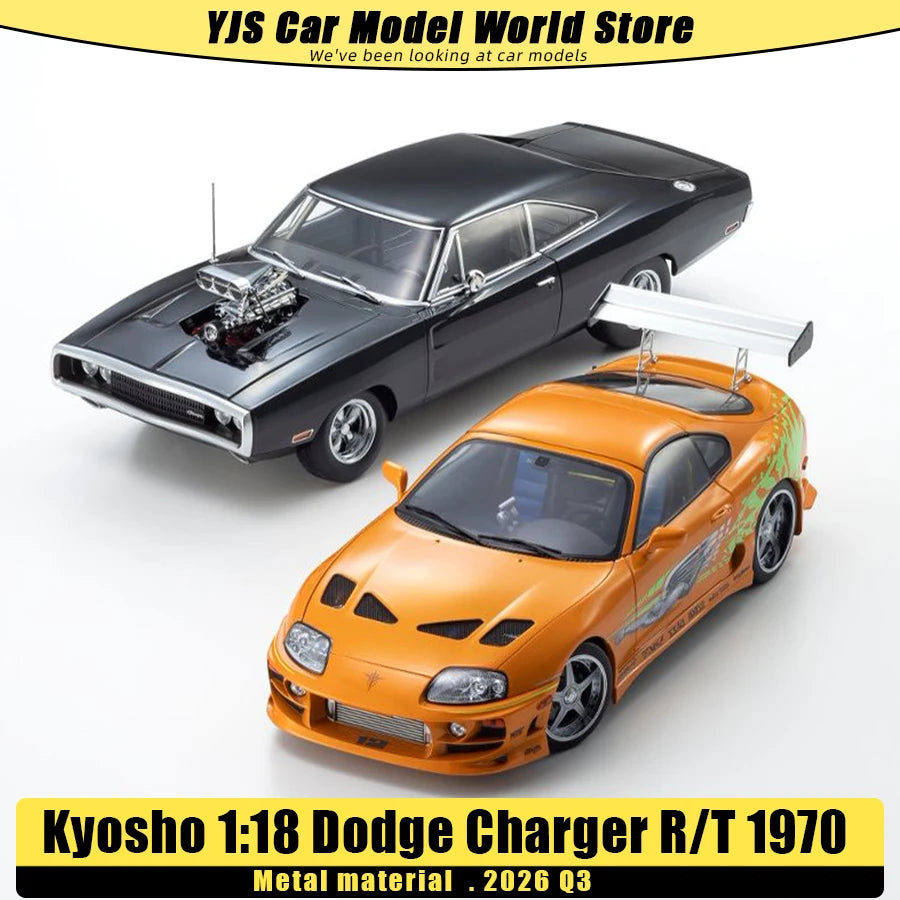 KYOSHO  1/18 Scale Diecast Collection  Dodge Charger R/T 1970 Toyota Supra Turbo - Static car model - Collection - Display piece