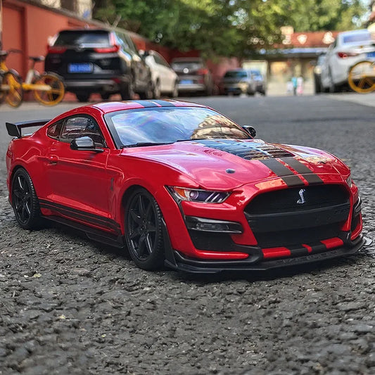 Ford Mustang Shelby GT500  1:18 Alloy Sports Car Model Diecast Metal Racing Car Vehicles Model Sound and Light Toy Gift