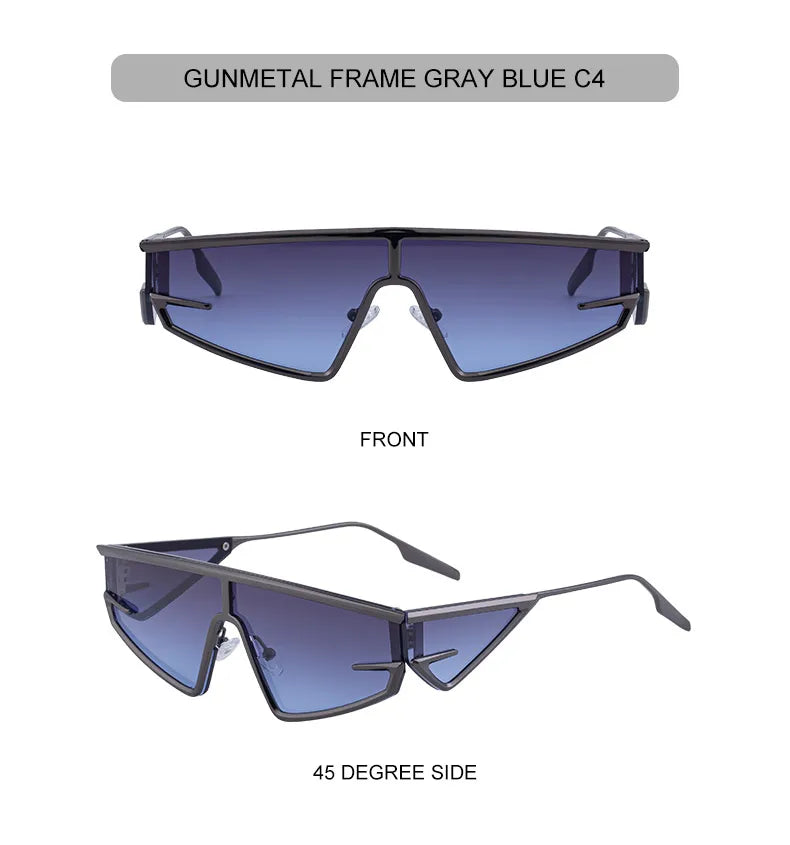 Y2K Punk Shield Irregular Sunglasses Women Luxury Brand Steampunk Cycling UV400 Goggle Eyewear Trendy WindProof Sun Glasses 2026