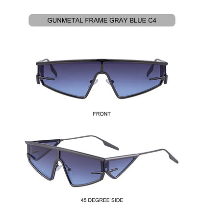 Y2K Punk Shield Irregular Sunglasses Women Luxury Brand Steampunk Cycling UV400 Goggle Eyewear Trendy WindProof Sun Glasses 2026