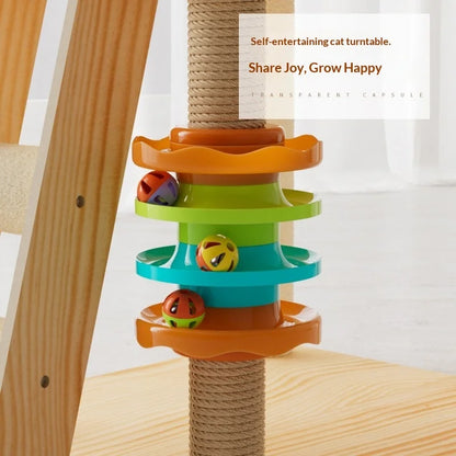 Multi Level Cat Tree Cat Condo Double Space Capsule Cat Tower Scratch Post Plush Bed Indoor Modern Pet Furniture Cat Furniture