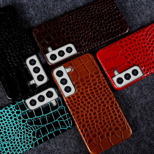 Genuine Leather Case for Samsung Galaxy S22 S23 S21 S20 Ultra Plus S10 Note 20 10 A53 Crocodile Pattern Phone Cover Back Shell