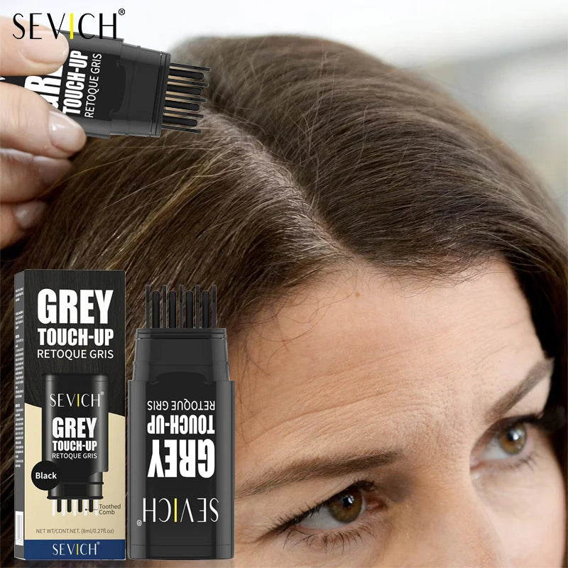 Waterproof Quick Hair Dye Stick with Comb Temporary Long-Lasting Hair Color Stick Disposable Fast Gray Coverage Hair Color Pen