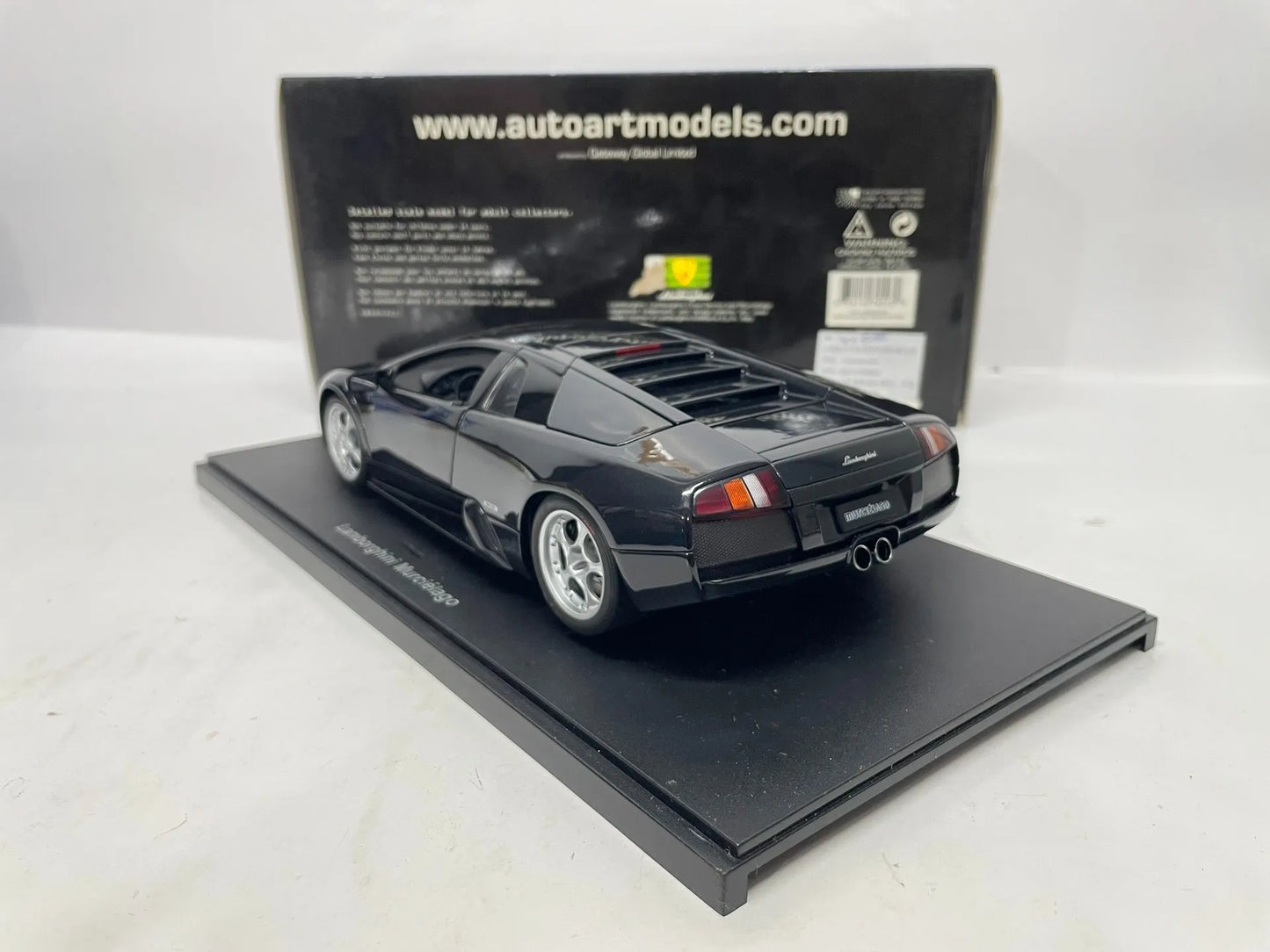 Autoart 1:18 Murcielago Black Simulation Limited Edition All Open Alloy Metal Static Car Model Toy Gift