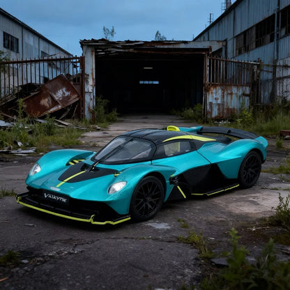 Aston Martin Valkyrie 1:23 Alloy Sports Car Model Diecast Metal Super Racing Vehicle Car Model Sound and Light Toy Gift