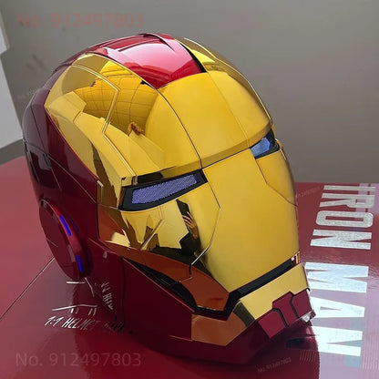 New AutoKing 1/1 Mk5 Iron Man Helmet Cosplay Voice Control Eyes with Light Model Toys for Adult Electric Wearable Gift