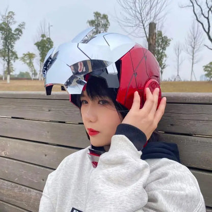 New AutoKing 1/1 Mk5 Iron Man Helmet Cosplay Voice Control Eyes with Light Model Toys for Adult Electric Wearable Gift