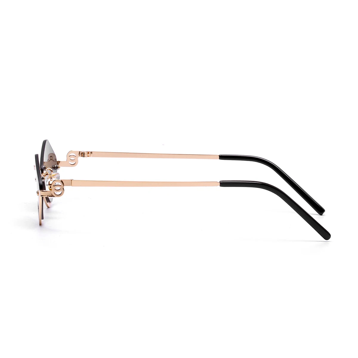 Small Frame Hexagon Sunglasses Women 2026 Luxury Brand Metal Rimless Rhombus Sun Glasses For Female Retro Polygon Eyewear UV400