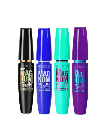 Black 4D Mascara Thickening, Lengthening, Curling, Waterproof Liquid Fiber Mascara