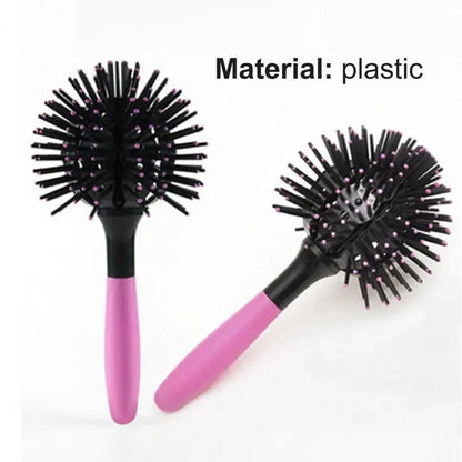 3D Round Hair Brushes  Make Up Comb Salon 360 Degree Ball Styling Tools  Heat Resistant Hair Comb Magic Detangling Hairbrush