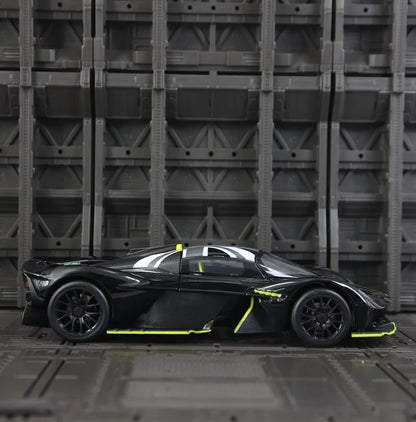 Aston Martin Valkyrie 1:23 Alloy Sports Car Model Diecast Metal Super Racing Vehicle Car Model Sound and Light Toy Gift