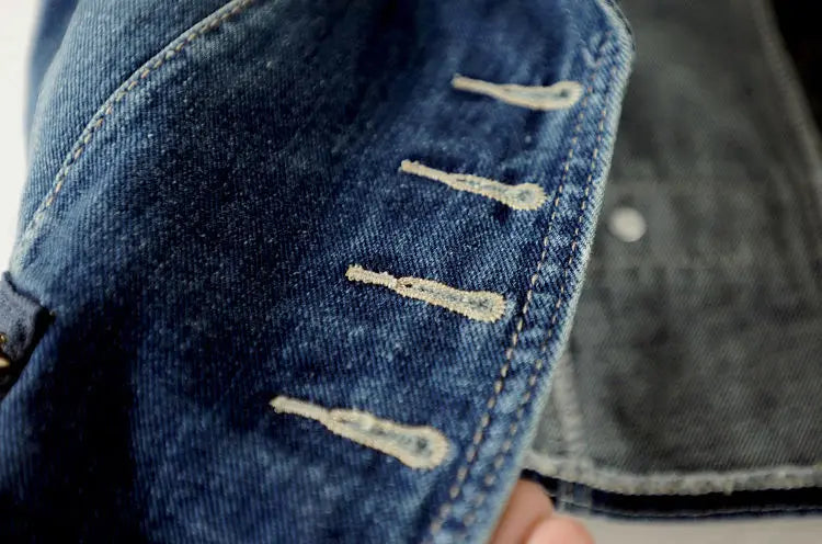 PTKPCC Casual Female Tops Women Denim Vest Jacket Spring Autumn Clothes Sleeveless Short Jeans Waistcoats Single-Breasted 5XL