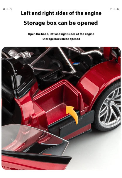 Cool alloy sports 1:18 car model, simulated interior details, cool lighting and sound effects, exquisite desktop ornaments