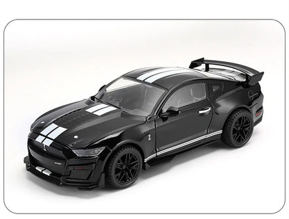 Ford Mustang Shelby GT500  1:18 Alloy Sports Car Model Diecast Metal Racing Car Vehicles Model Sound and Light Toy Gift